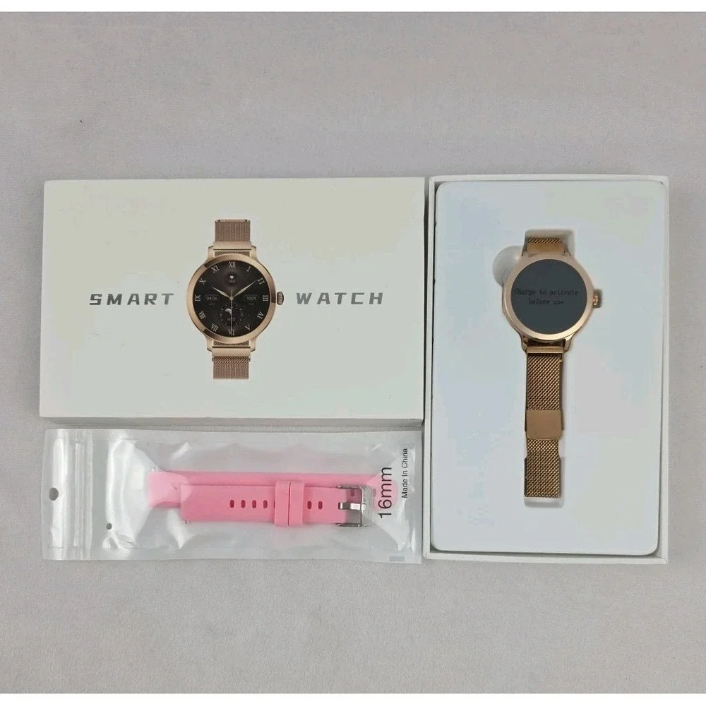 AMOLED Smart Watch Women for Android & iPhone, Fitness Watch with Bluetooth Call